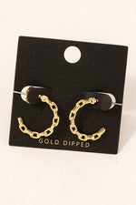 Gold Dipped Chain Hoop Earrings