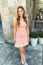 Christina Smocked Gingham Mini Dress - Lilac&Lemon