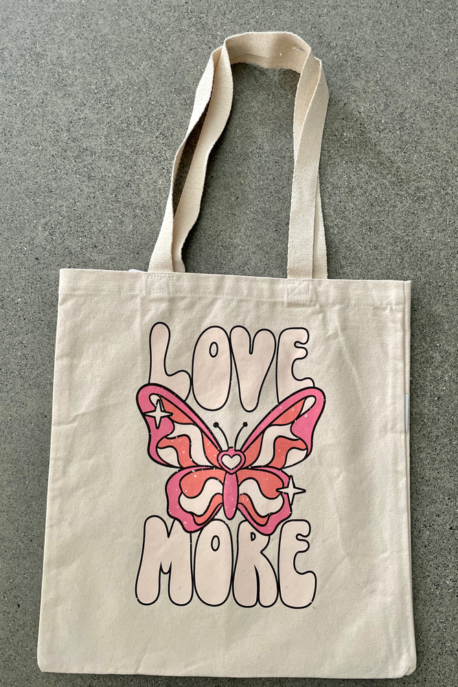 Love More Tote Bag - Lilac&Lemon