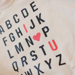 ABC I Love You Oversized Sweatshirt Romper