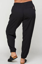 Plus Solid Black Joggers