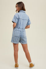 Denim Utility Romper