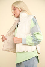 Padded Puffer Vest Cream
