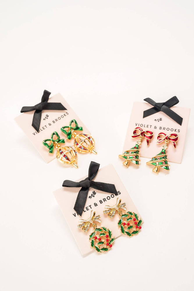 Vintage Christmas Drop Earring