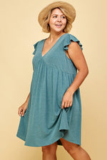 Plus Lainey Teal Sundress - Lilac&Lemon