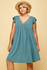 Plus Lainey Teal Sundress - Lilac&Lemon