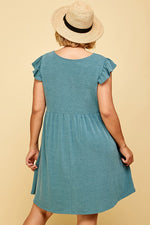 Plus Lainey Teal Sundress - Lilac&Lemon