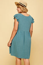 Plus Lainey Teal Sundress - Lilac&Lemon