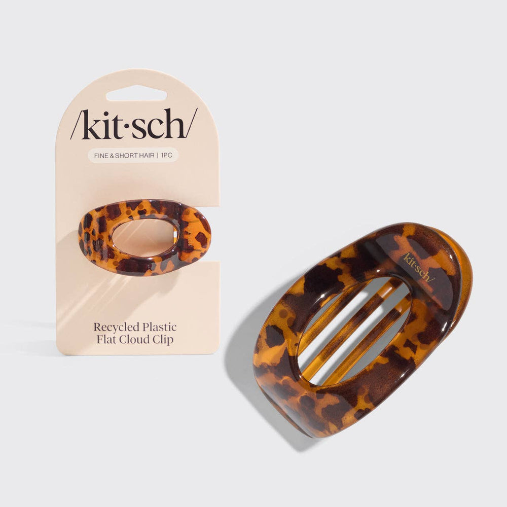 Recycled Plastic Small Flat Cloud Clip - Tortoise
