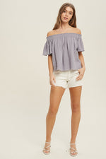 Shiloh Off The Shoulder Blouse - Lilac&Lemon