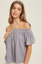 Shiloh Off The Shoulder Blouse - Lilac&Lemon