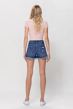 Olivia Destroyed Hem Boyfriend Shorts - Lilac&Lemon