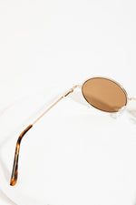 Round Metallic Rim Sunglasses - Lilac&Lemon