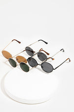 Round Metallic Rim Sunglasses - Lilac&Lemon