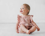 Overall Flutter Romper Birds and Butterflies