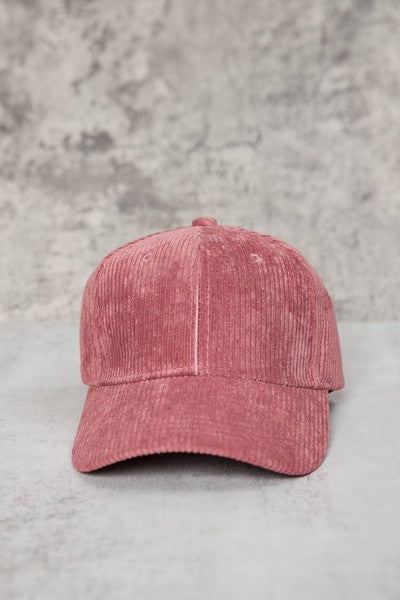 Corduroy Baseball Cap - Lilac&Lemon