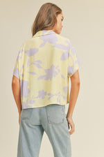 Mika Button Front Blouse - Lilac&Lemon