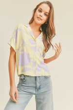 Mika Button Front Blouse - Lilac&Lemon