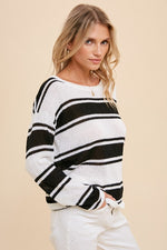 Madison Stripe Pullover - Lilac&Lemon