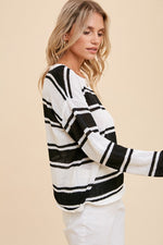 Madison Stripe Pullover - Lilac&Lemon