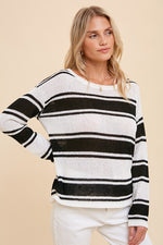 Madison Stripe Pullover - Lilac&Lemon