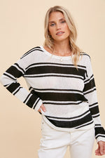 Madison Stripe Pullover - Lilac&Lemon