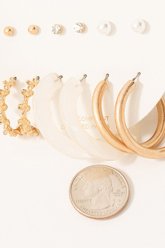 Multi Hoop Earring Set - Lilac&Lemon