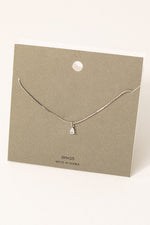 Dainty Chain Teardrop Rhinestone Charm Necklace - Lilac&Lemon