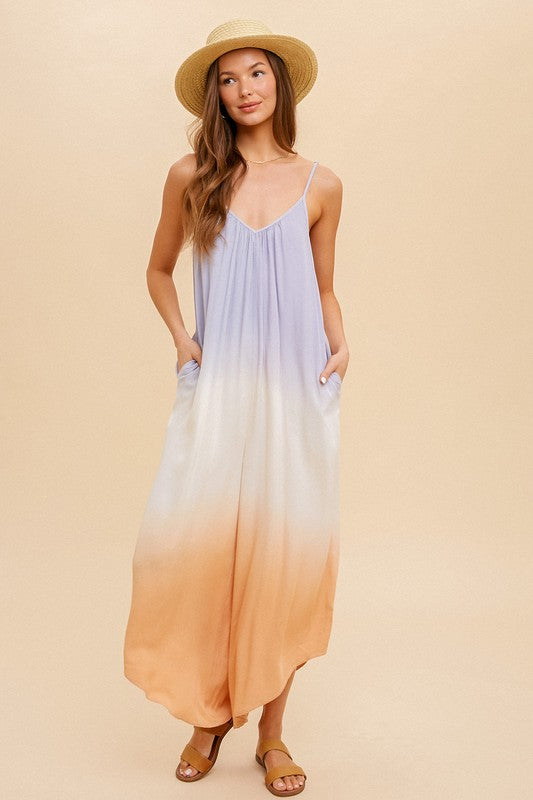 Haven Dip Dyed Jumpsuit - Lilac&Lemon