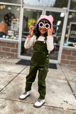 Kids Corduroy Overalls Spruce