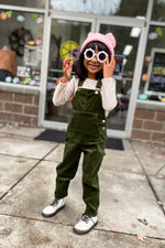 Kids Corduroy Overalls Spruce