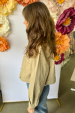 Cropped Jacket Khaki Green