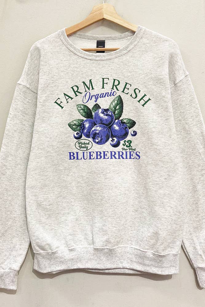 Farm Fresh Blueberries Crewneck Sweatshirt