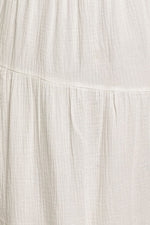 Cotton Tiered Maxi Skirt White