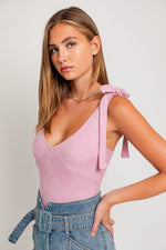 Tie Strap Bodysuit Lilac