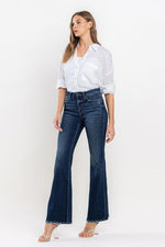 High Rise Relaxed Flare Jeans Dark Wash