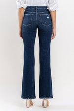 High Rise Relaxed Flare Jeans Dark Wash