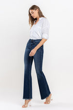 High Rise Relaxed Flare Jeans Dark Wash