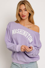 Washington Boat Neck Oversized Sweatshirt