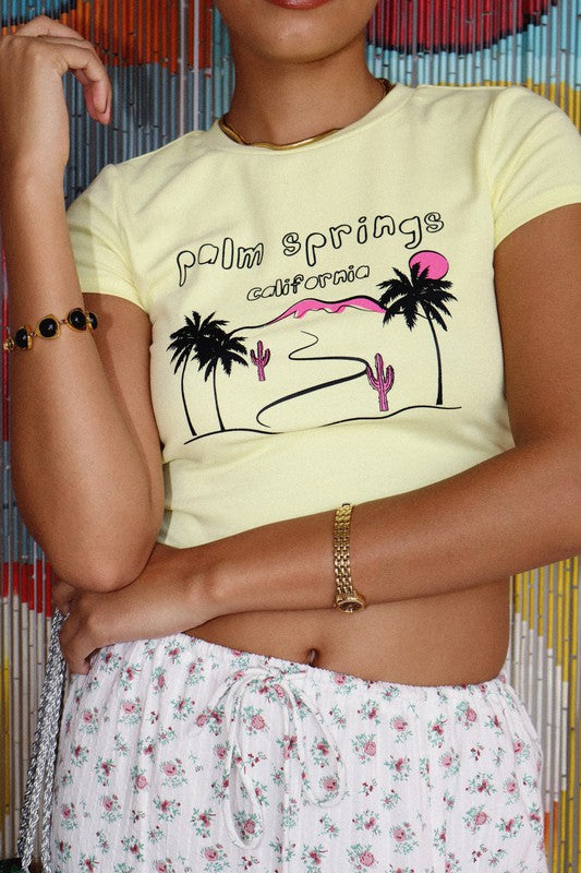 Palm Springs Graphic Baby Tee