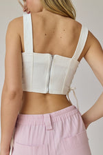 Bustier Top White Denim