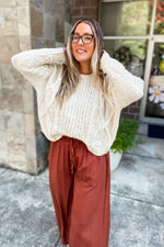 Rory Cable Knit Sweater Cream