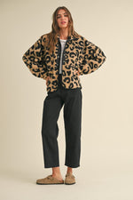 Leopard Print Sherpa Jacket