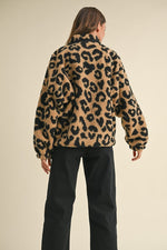 Leopard Print Sherpa Jacket