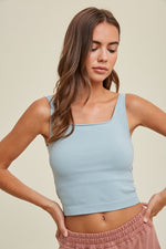 Ribbed Knit Seamless Brami Top Coastal