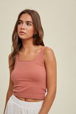 Ribbed Knit Seamless Brami Top Sienna