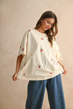 Cherry Embroidered T-Shirt