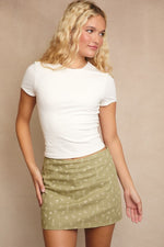 Double Lined Short Sleeve Baby Tee White