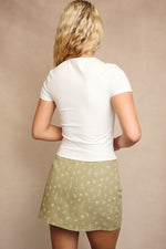 Double Lined Short Sleeve Baby Tee White