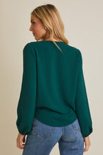 Surplice Blouse Teal